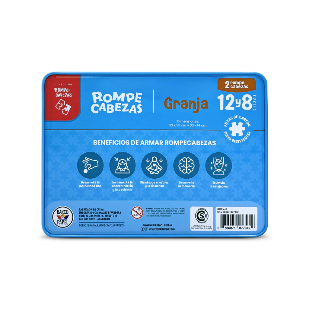 Rompecabezas Granja 8 y 12 piezas - Imagen 4